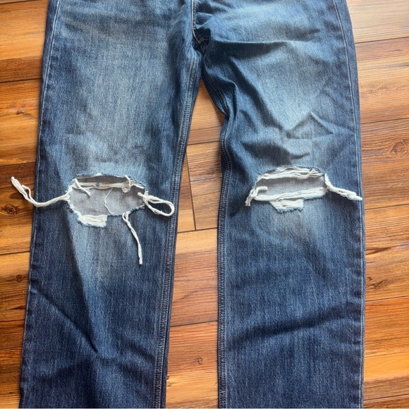 Levi's LOW PRO Straight Leg Jeans Distressed Sz 30 (34”x30”) - Picture 5 of 10
